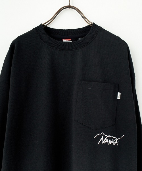 NANGA（ナンガ）の「[NANGA/ナンガ] 別注 ドローコードポケット ロングスリーブTシャツ（Tシャツ/カットソー・レディース・ブラック/ホワイト・S/M/L）」の16枚目の写真