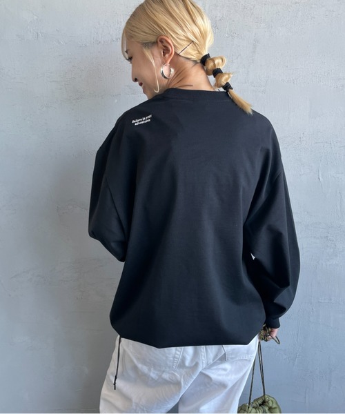 【新品未使用/タグ付/24AW /XL】マークアンドロナ　プルオーバー　ブラック NANGA/ナンガ] 別注 ドローコードポケット ロングスリーブTシャツ（T