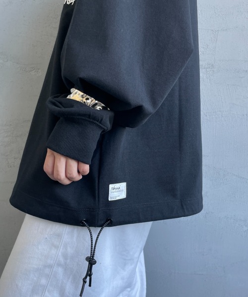 NANGA（ナンガ）の「[NANGA/ナンガ] 別注 ドローコードポケット ロングスリーブTシャツ（Tシャツ/カットソー・レディース・ブラック/ホワイト・S/M/L）」の5枚目の写真