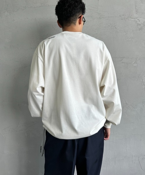 ナンバーナイン⭐編み込みカットソーロンTシャツ⭐3⭐ソロイストジャケット NANGA tシャツ 「NANGA/ナンガ」ECO HYBRID SLV LOGO LS /ロング