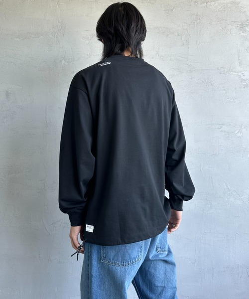 NANGA（ナンガ）の「[NANGA/ナンガ] 別注 ドローコードポケット ロングスリーブTシャツ（Tシャツ/カットソー・レディース・ブラック/ホワイト・S/M/L）」の9枚目の写真