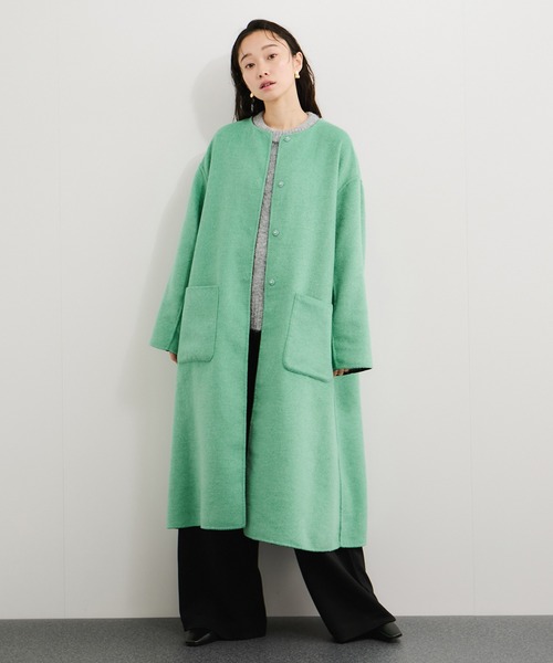 セール】ダブルフェイスリバーシブルロングコート（その他アウター