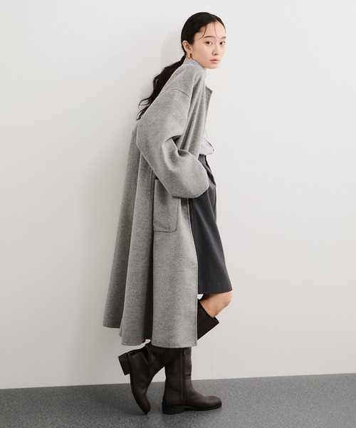 セール】ダブルフェイスリバーシブルロングコート（その他アウター