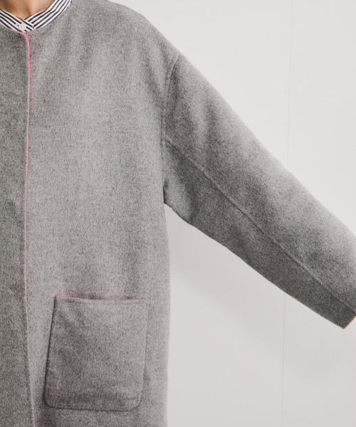 セール】ダブルフェイスリバーシブルロングコート（その他アウター