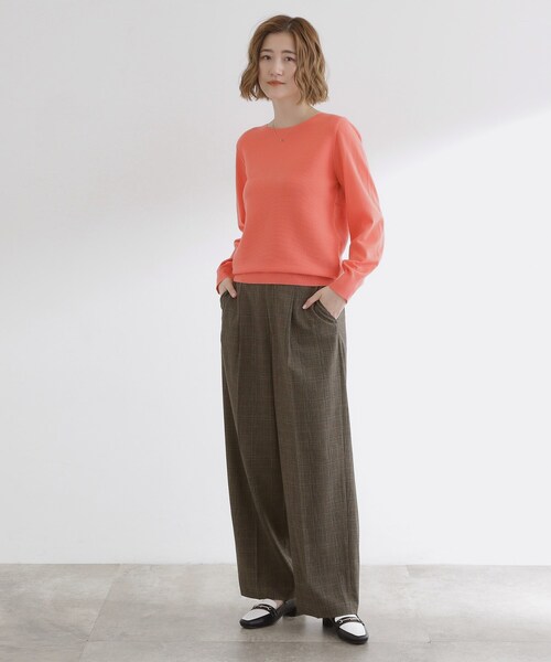 grove（グローブ）の「【洗える】毎日履きたいチェックワイドパンツ（その他パンツ・レディース・ブラウン系2/ブラック系1・02/03/01/04/05）」の13枚目の写真