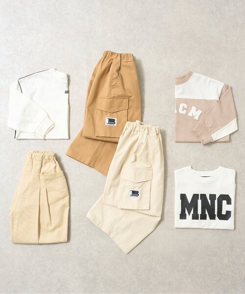 b・ROOM（ビールーム）の「【MNCM】【カイテキ天竺】パイピングビッグTシャツ（Tシャツ/カットソー・キッズ・オフホワイト/ブラック/チャコール・130cm/140cm/120cm/110cm/150cm）」の22枚目の写真