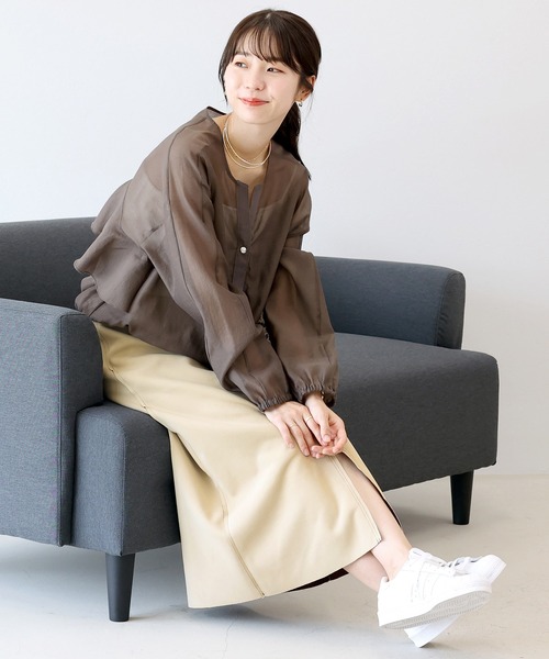 Aletta vita(アレッタビータ)の「フロントジップリバーシブルスカート(スカート・レディース・ネイビー/ブラウン・M)」の18枚目の写真