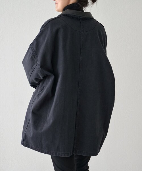 セール】《15 quinze》レザーコンビワークジャケット（カバーオール