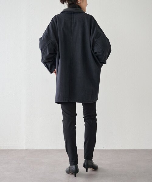 セール】《15 quinze》レザーコンビワークジャケット（カバーオール