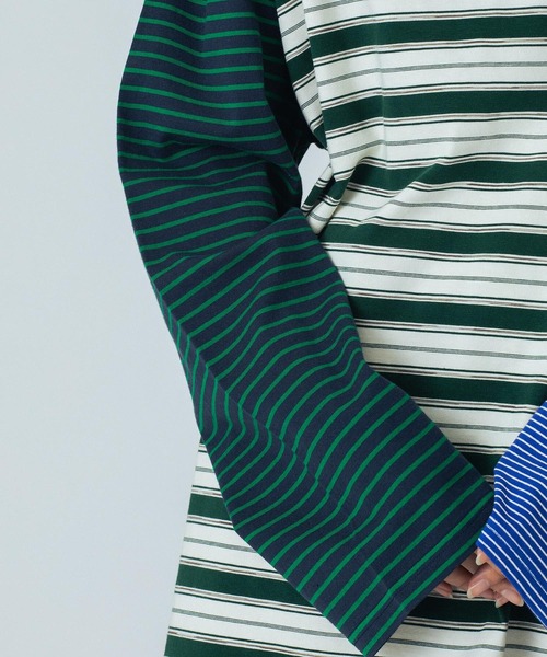 ROSE BUD（ローズバッド）の「(CREOLME)MULTI STRIPE L/S TEE（Tシャツ/カットソー・レディース・ネイビー/ピンク・ONE SIZE）」の8枚目の写真