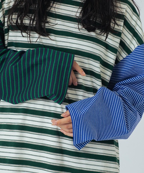 CREOLME)MULTI STRIPE L/S TEE（Tシャツ/カットソー）｜ROSE BUD