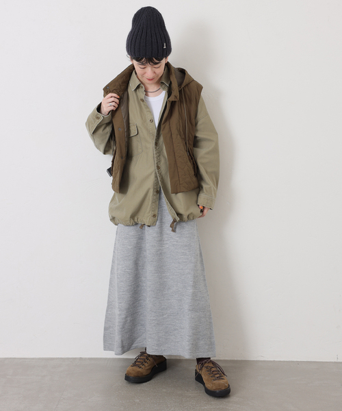 バックサテンCPOシャツブルゾン