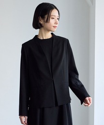 AIMER（エメ）の「【喪服・礼服】ウォッシャブル Vネックノーカラージャケット（ノーカラージャケット）」