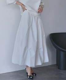 ランダムタック ミモレ丈 バルーンスカート