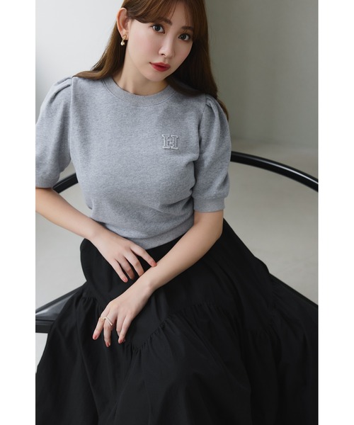H Logo Puff-Sleeve Sweatshirt（スウェット）｜Her lip to