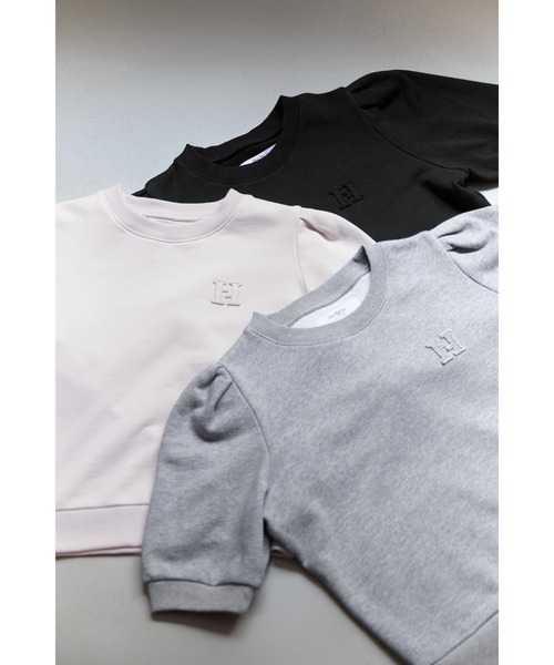 H Logo Puff-Sleeve Sweatshirt（スウェット）｜Her lip to（ハー