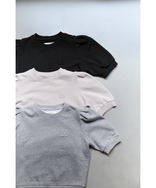 トップス herlipto H Logo Puff-Sleeve Sweatshirt H Logo Puff-Sleeve Sweatshirt