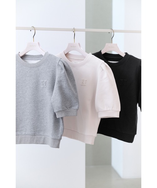 H Logo Puff-Sleeve Sweatshirt（スウェット）｜Her lip to（ハー