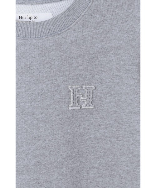 H Logo Puff-Sleeve Sweatshirt（スウェット）｜Her lip to