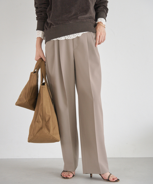 セール】サスペンダーダブルクロスパンツ（スラックス）｜IENA（イエナ