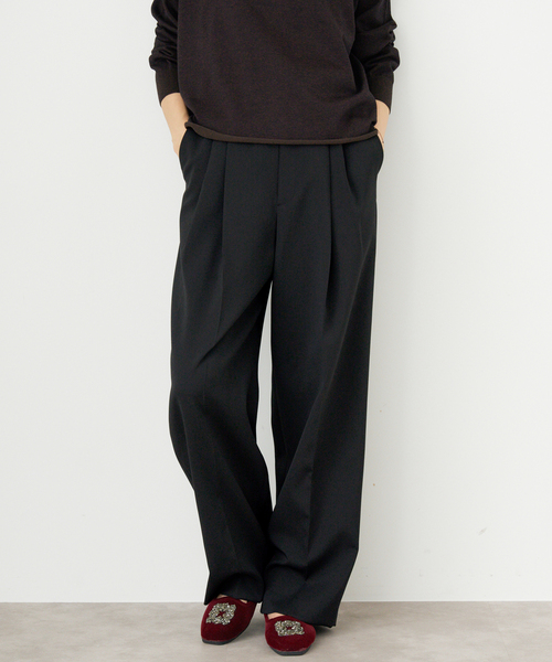 セール】サスペンダーダブルクロスパンツ（スラックス）｜IENA（イエナ