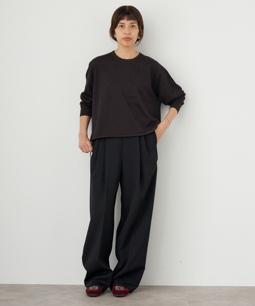 IENA（イエナ）の「サスペンダーダブルクロスパンツ（スラックス・レディース・カーキ/ブラック/ブラウン・40/38/36/34）」の7枚目の写真