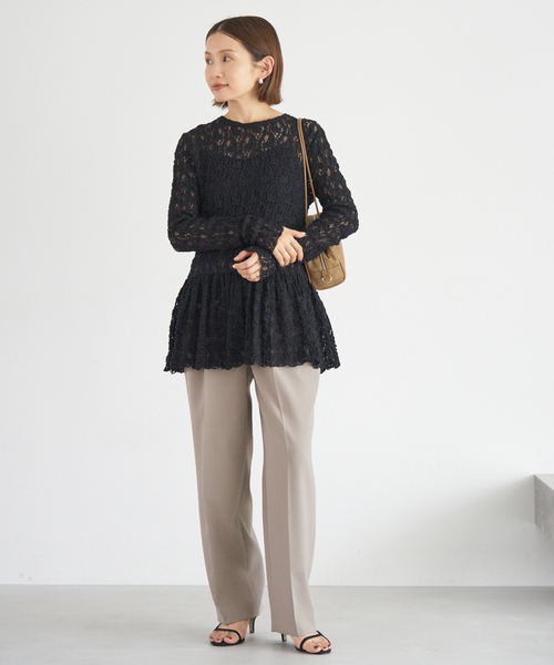 IENA（イエナ）の「サスペンダーダブルクロスパンツ（スラックス・レディース・カーキ/ブラック/ブラウン・40/38/36/34）」の21枚目の写真