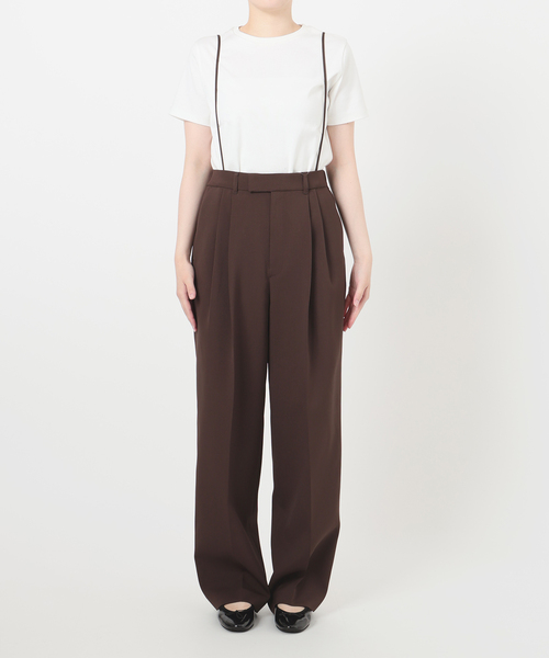 セール】サスペンダーダブルクロスパンツ（スラックス）｜IENA（イエナ