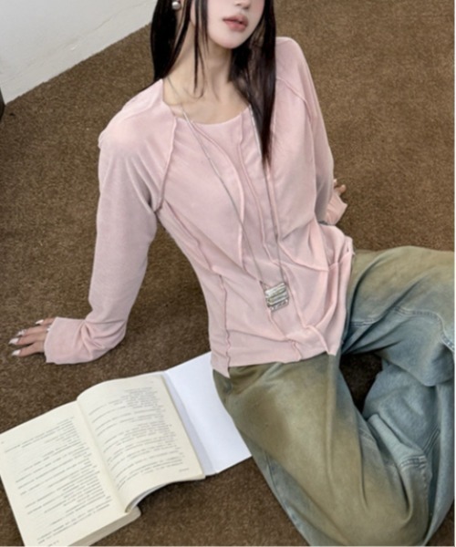 shyam inspiration(シャムインスピレーション)の「バックレース メッシュ メロウトップス(Tシャツ/カットソー・レディース・ピンク・S/M)」の9枚目の写真