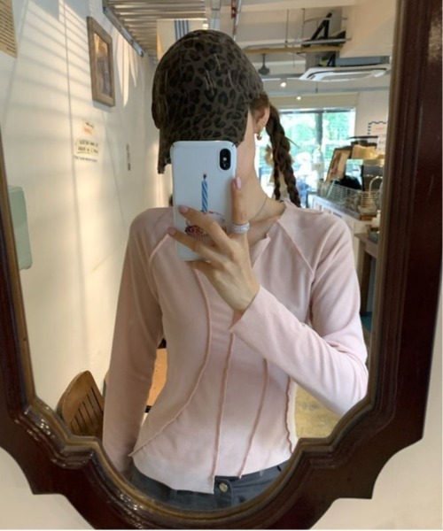 shyam inspiration(シャムインスピレーション)の「バックレース メッシュ メロウトップス(Tシャツ/カットソー・レディース・ピンク・S/M)」の5枚目の写真