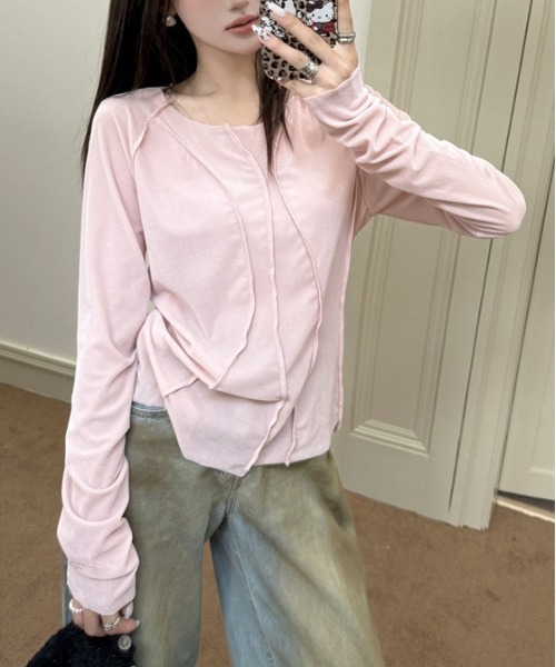 shyam inspiration(シャムインスピレーション)の「バックレース メッシュ メロウトップス(Tシャツ/カットソー・レディース・ピンク・S/M)」の7枚目の写真