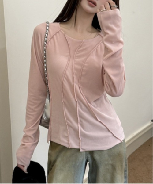 shyam inspiration(シャムインスピレーション)の「バックレース メッシュ メロウトップス(Tシャツ/カットソー・レディース・ピンク・S/M)」の19枚目の写真