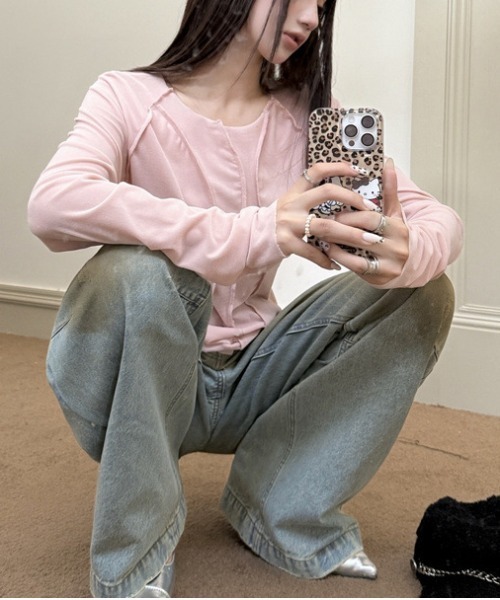 shyam inspiration(シャムインスピレーション)の「バックレース メッシュ メロウトップス(Tシャツ/カットソー・レディース・ピンク・S/M)」の22枚目の写真