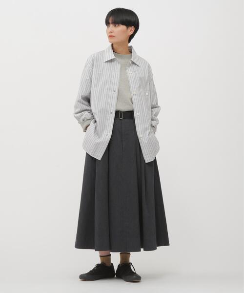 MHL.(エムエイチエル)の「UPCYCLED LOOPBACK JERSEY(Tシャツ/カットソー・レディース・ブラウン/グレー・2)」の5枚目の写真
