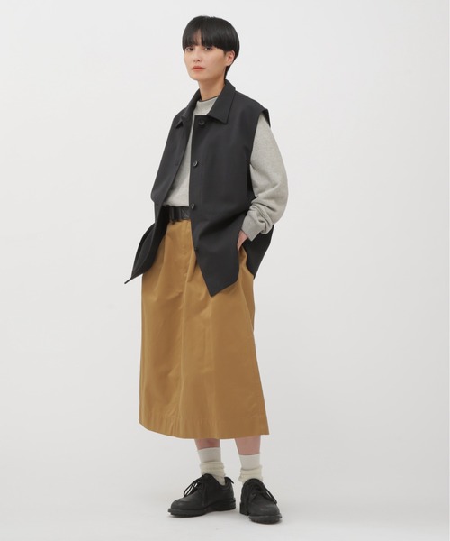 MHL.（エムエイチエル）の「UPCYCLED LOOPBACK JERSEY（Tシャツ/カットソー・レディース・ブラウン/グレー・2）」の8枚目の写真