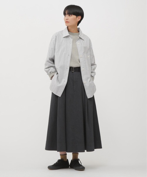 MHL.（エムエイチエル）の「UPCYCLED LOOPBACK JERSEY（Tシャツ/カットソー・レディース・ブラウン/グレー・2）」の9枚目の写真