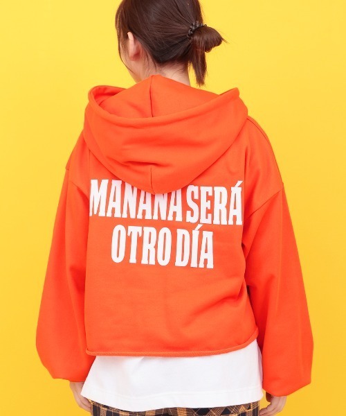 チチカカ（チチカカ）の「Orale! バックロゴショートスウェットフーディー（パーカー・レディース・ホワイト/パープル/オレンジ/ブラック・FREE）」の4枚目の写真