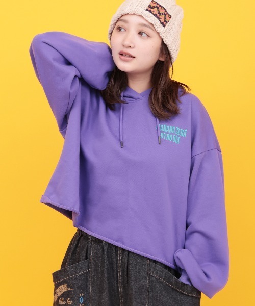 チチカカ（チチカカ）の「Orale! バックロゴショートスウェットフーディー（パーカー・レディース・ホワイト/パープル/オレンジ/ブラック・FREE）」の10枚目の写真