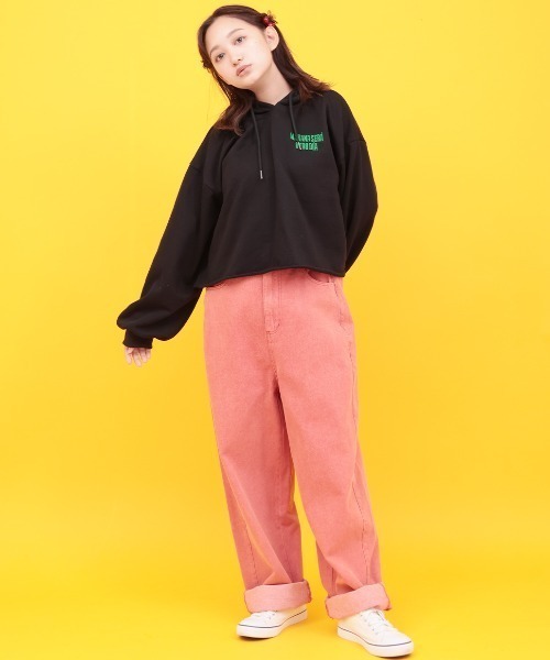 チチカカ（チチカカ）の「Orale! バックロゴショートスウェットフーディー（パーカー・レディース・ホワイト/パープル/オレンジ/ブラック・FREE）」の11枚目の写真