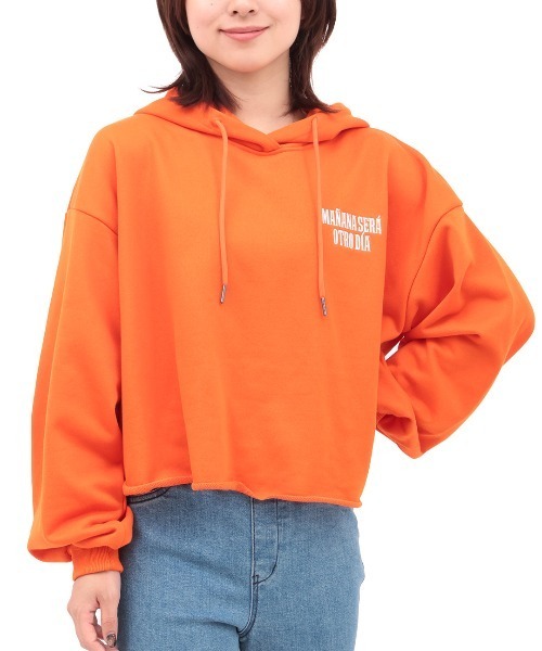 チチカカ（チチカカ）の「Orale! バックロゴショートスウェットフーディー（パーカー・レディース・ホワイト/パープル/オレンジ/ブラック・FREE）」の14枚目の写真