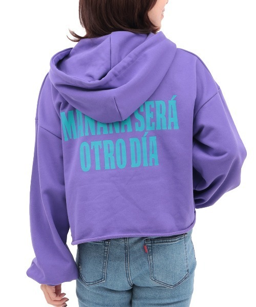 チチカカ（チチカカ）の「Orale! バックロゴショートスウェットフーディー（パーカー・レディース・ホワイト/パープル/オレンジ/ブラック・FREE）」の20枚目の写真