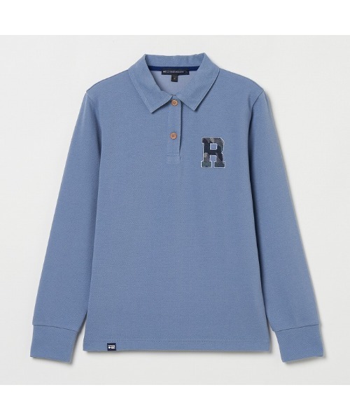 ROSASEN(ロサーセン)の「【Rosasen/GOLF】鹿の子ダンボール ワッペン長袖ポロ(シャツ/ブラウス・レディース・ブルー・42)」の1枚目の写真