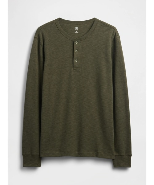 セール】ダブルニット ヘンリーネックTシャツ（Tシャツ/カットソー