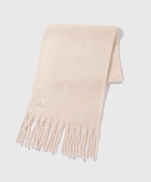 ADAM ET ROPE'（アダムエロペ）の「ボリュームフリンジストール（マフラー・メンズ・ブラック/オフホワイト/ライトグレー/キャメル・FREE）」の17枚目の写真