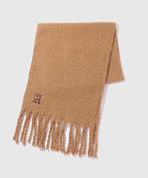 ADAM ET ROPE'（アダムエロペ）の「ボリュームフリンジストール（マフラー・メンズ・ブラック/オフホワイト/ライトグレー/キャメル・FREE）」の7枚目の写真