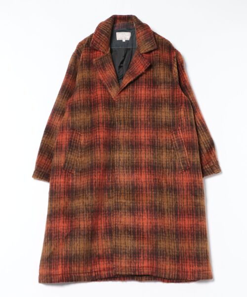 Revo.】オーバーサイズ チェックロングコート（チェスターコート