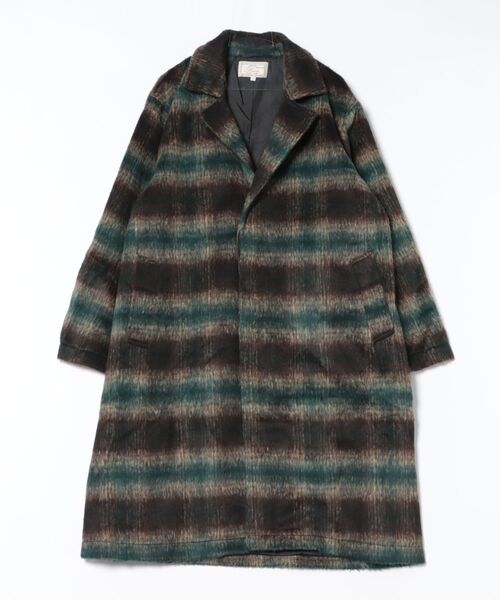 Revo.】オーバーサイズ チェックロングコート（チェスターコート