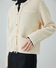ROPE' | ニットフリンジジャケット(ノーカラージャケット)