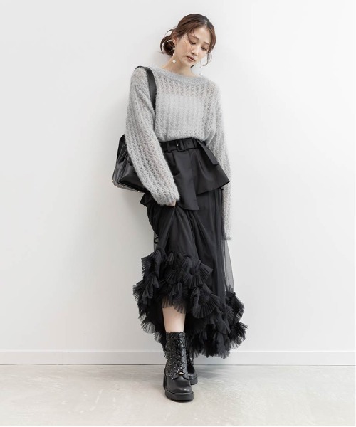 RANDA（ランダ）の「2WAY モノグラムパーツレースアップショートブーツ（ブーツ・レディース・ブラック系その他2/ブラック系その他・M/L/S）」の11枚目の写真