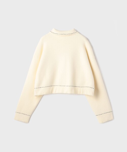 Diagram（ダイアグラム）の「ステッチニットジャケット（ニット/セーター・レディース・レッド/キナリ/ブラック・36）」の9枚目の写真